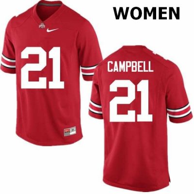 NCAA Ohio State Buckeyes Women's #21 Parris Campbell Red Nike Football College Jersey MYG1545SG